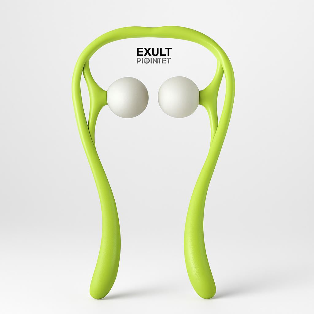 U-Shaped Neck and Shoulder Massager with Dual Handles and Roller Balls