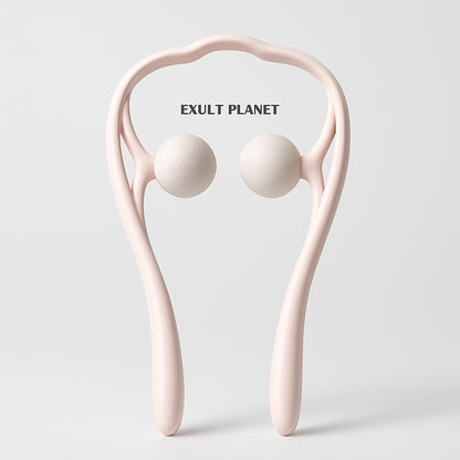 U-Shaped Neck and Shoulder Massager with Dual Handles and Roller Balls