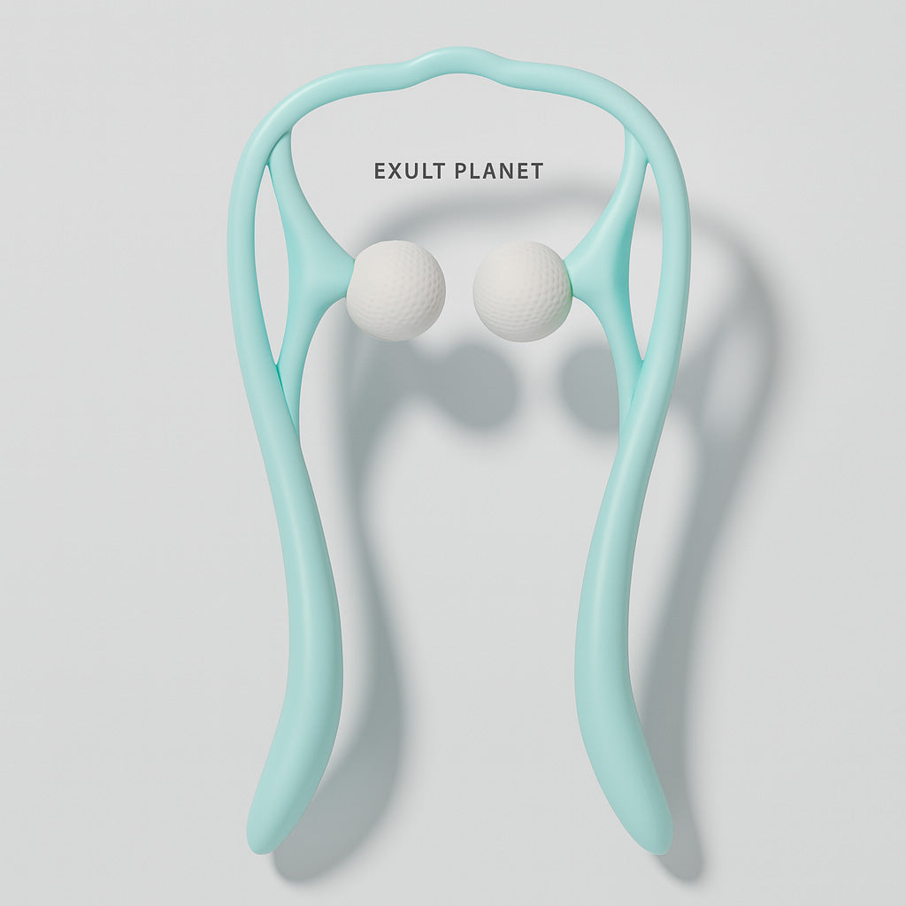 U-Shaped Neck and Shoulder Massager with Dual Handles and Roller Balls