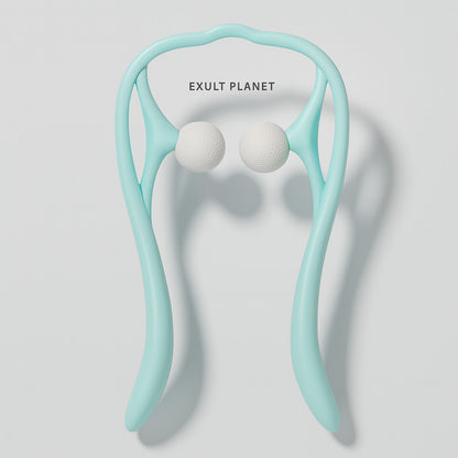 U-Shaped Neck and Shoulder Massager with Dual Handles and Roller Balls