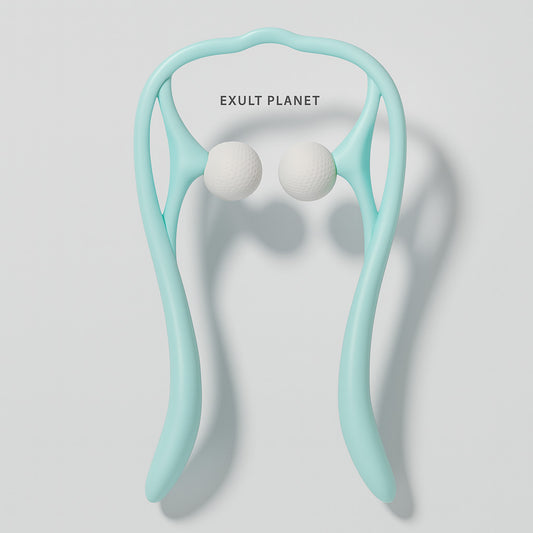 U-Shaped Neck and Shoulder Massager with Dual Handles and Roller Balls