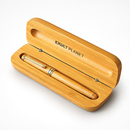 Eco-Friendly Bamboo Pen with Case for Sustainable Writing