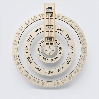 Eco-Friendly Perpetual Wall Calendar - Sustainable Circular Design