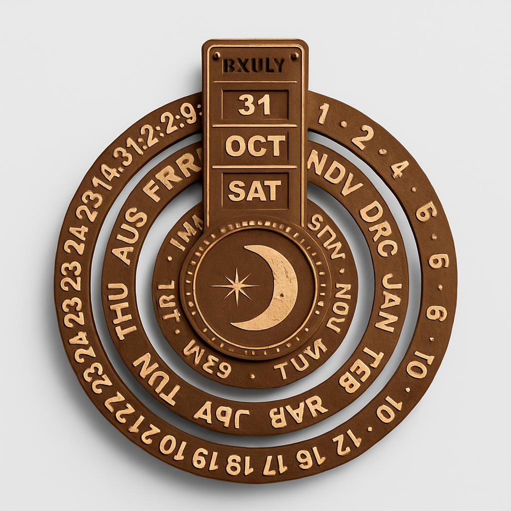 Eco-Friendly Perpetual Wall Calendar - Sustainable Circular Design