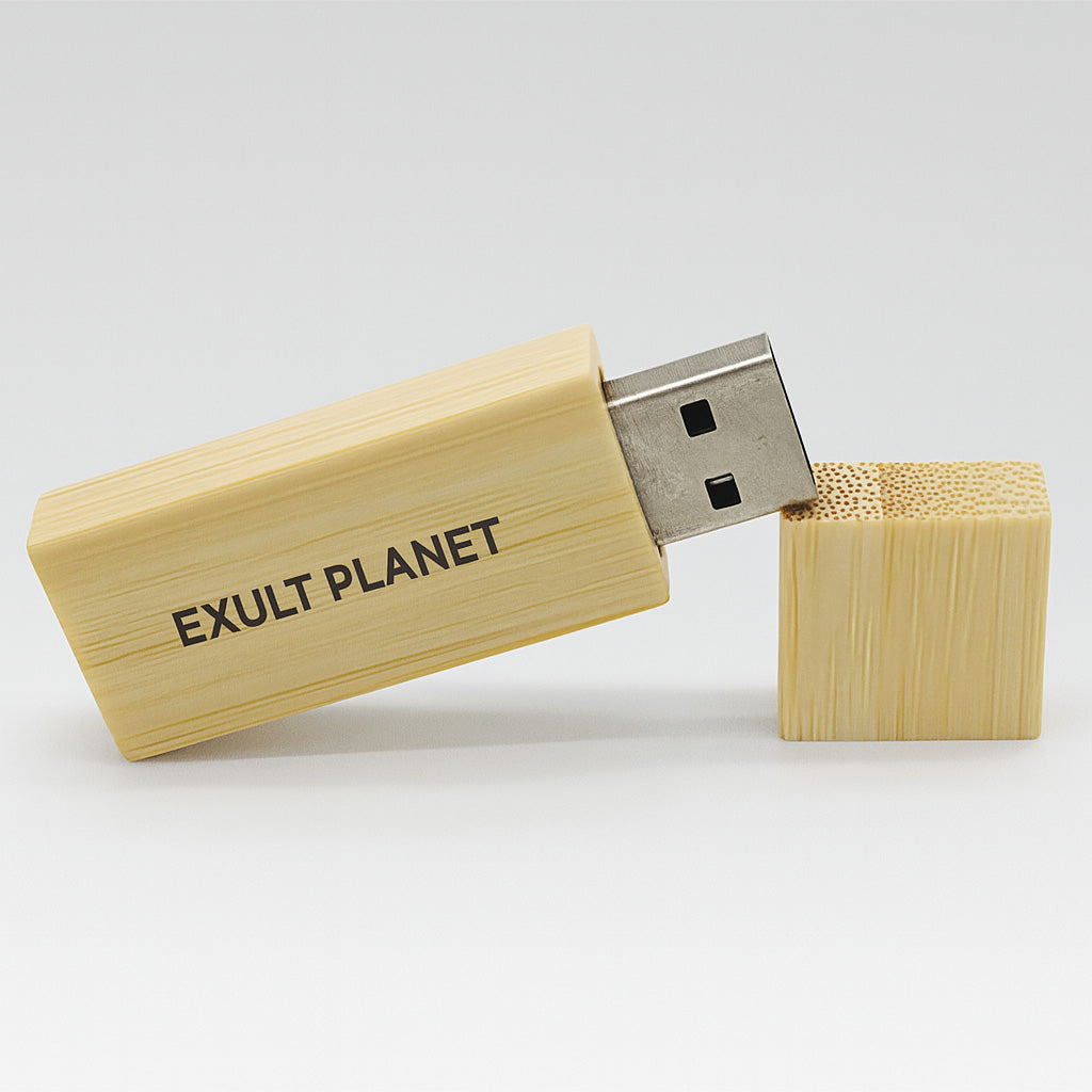 Eco-Friendly Bamboo USB Flash Drive - Sustainable Storage Solution