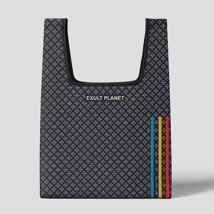 Eco-Friendly Waterproof Folding Shopping Bag with Rainbow Stripes