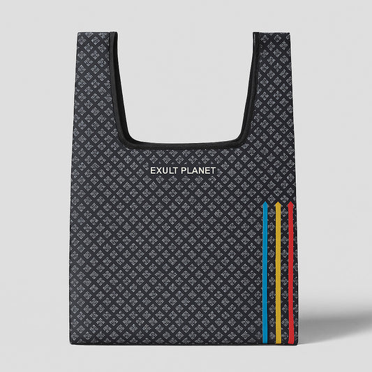Eco-Friendly Waterproof Folding Shopping Bag with Rainbow Stripes