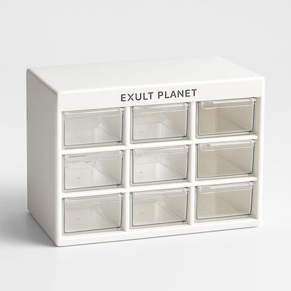 Eco-Friendly Rectangular Storage Organizer with Transparent Drawers