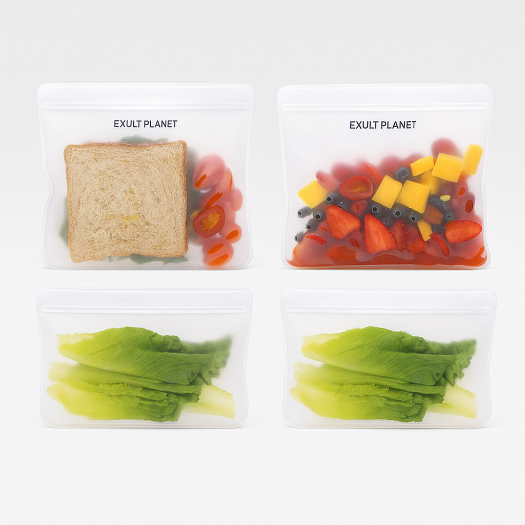Eco-Friendly Reusable Silicone Food Storage Bags - Sustainable Kitchen Solution