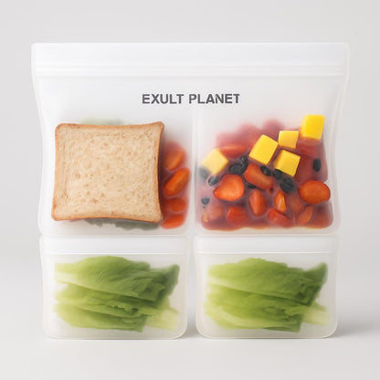 Eco-Friendly Reusable Silicone Food Storage Bags - Sustainable Kitchen Solution