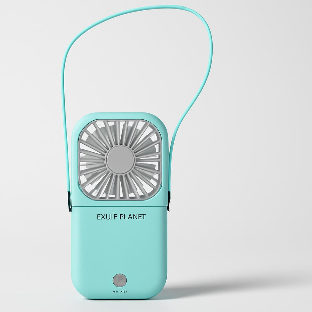 Portable Neckband Fan with Dual Cooling Blades
