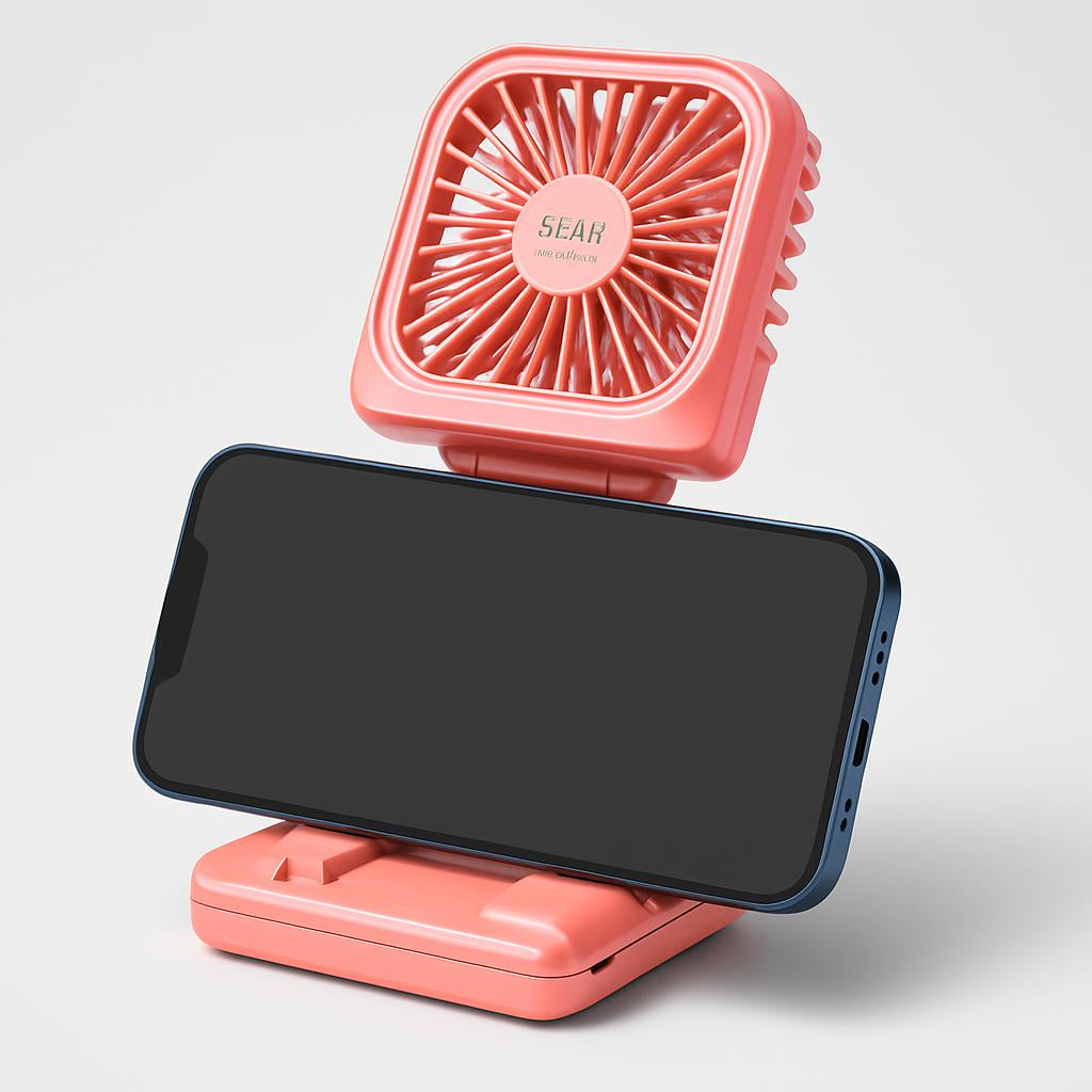 Portable Neckband Fan with Dual Cooling Blades