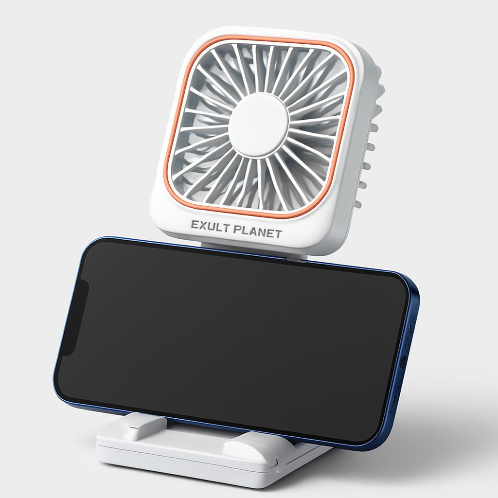 Portable Neckband Fan with Dual Cooling Blades
