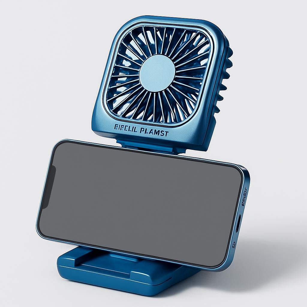 Portable Neckband Fan with Dual Cooling Blades