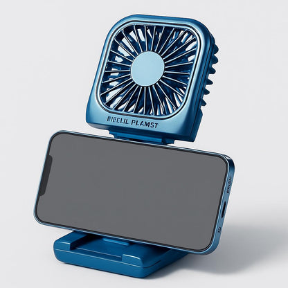 Portable Neckband Fan with Dual Cooling Blades