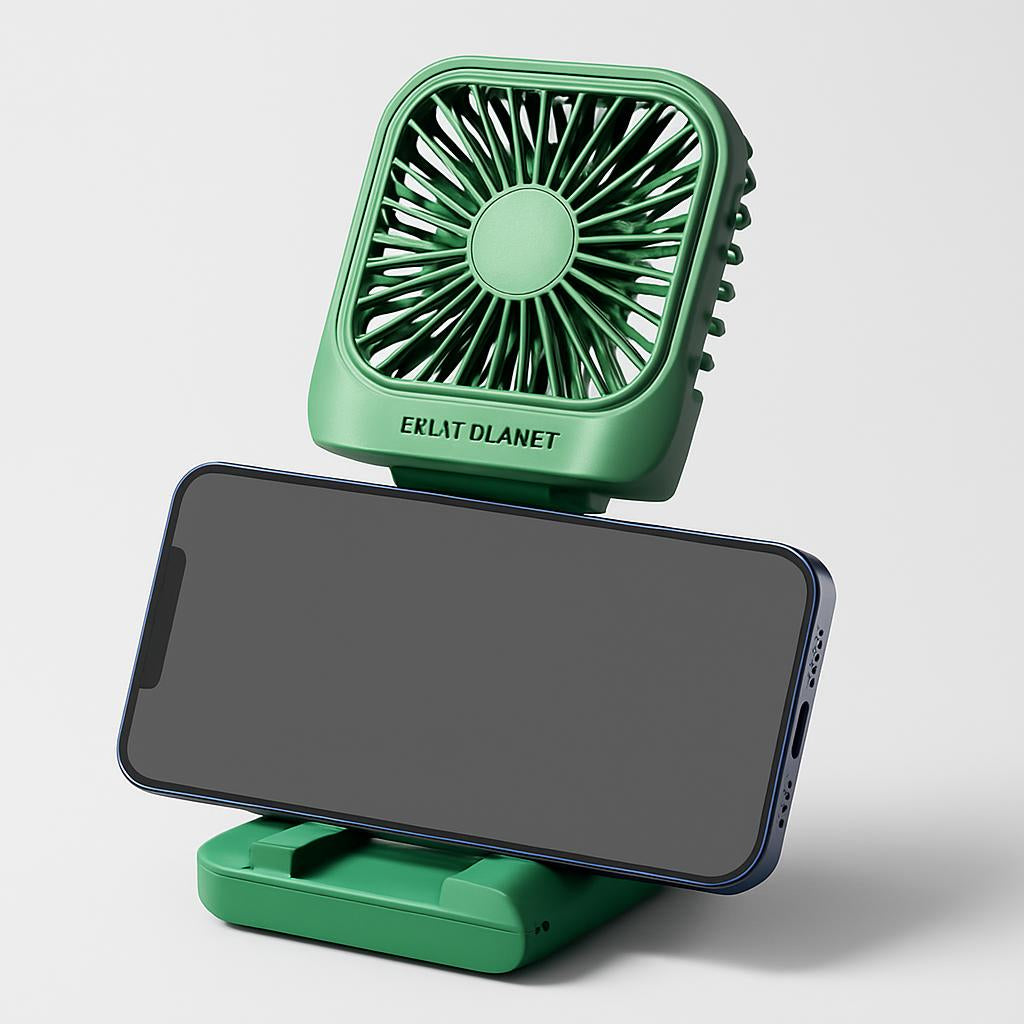 Portable Neckband Fan with Dual Cooling Blades