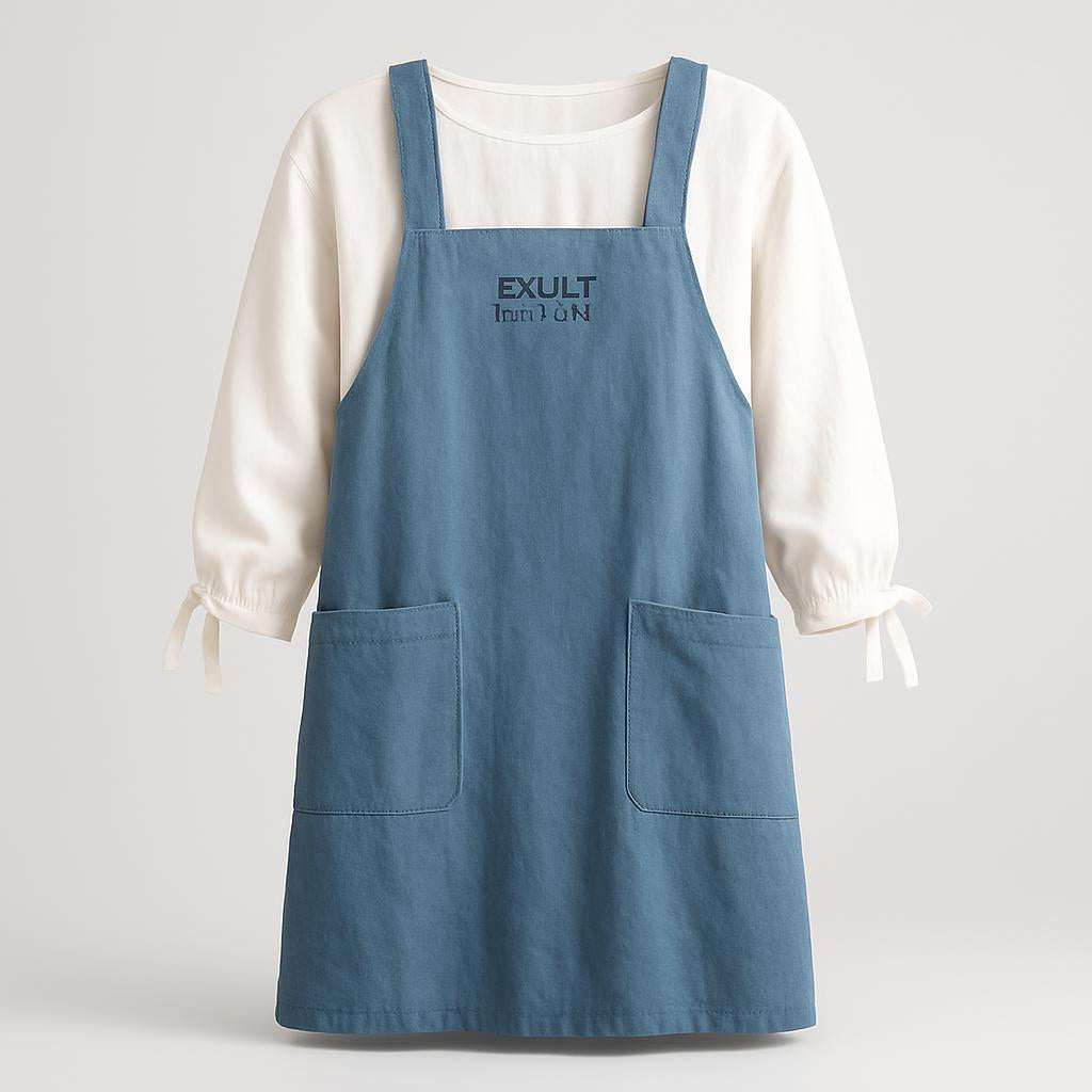 Eco-Chic Sustainable Apron with Shoulder Strap