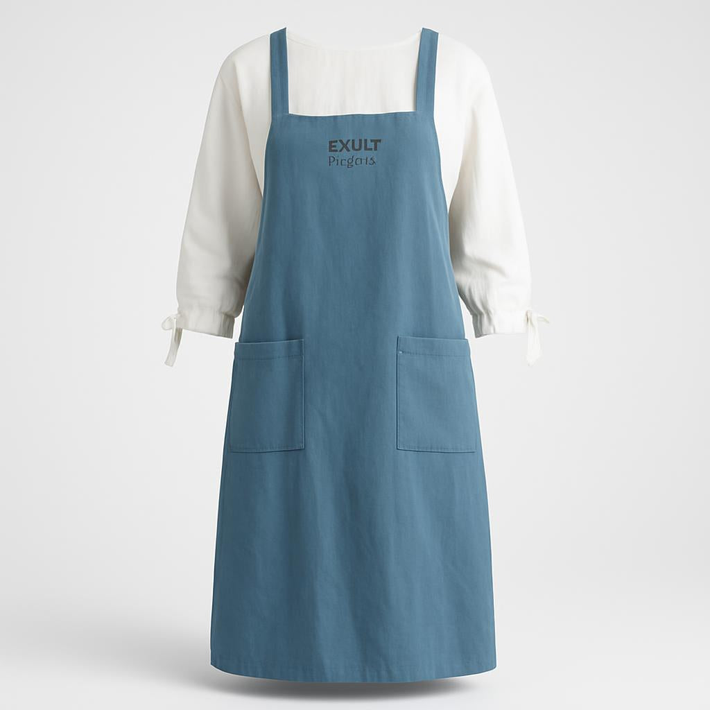 Eco-Chic Sustainable Apron with Shoulder Strap