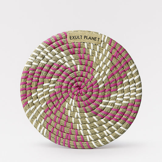 Eco-Friendly Woven Straw Round Coasters for Home Dining