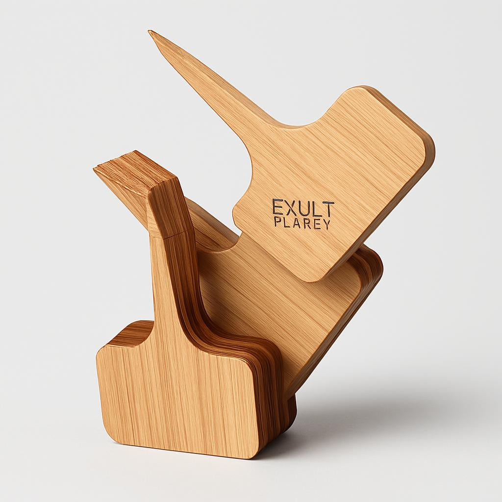 Eco-Friendly Geometric Wooden Hooks for Home Organization