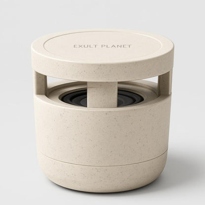 Eco-Friendly Bluetooth Speaker with Wireless Charging - Light Wood Grain