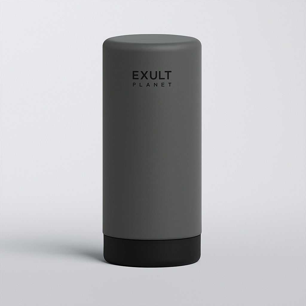 Eco-Friendly Refillable Liquid Soap Dispenser in Gray Silicone