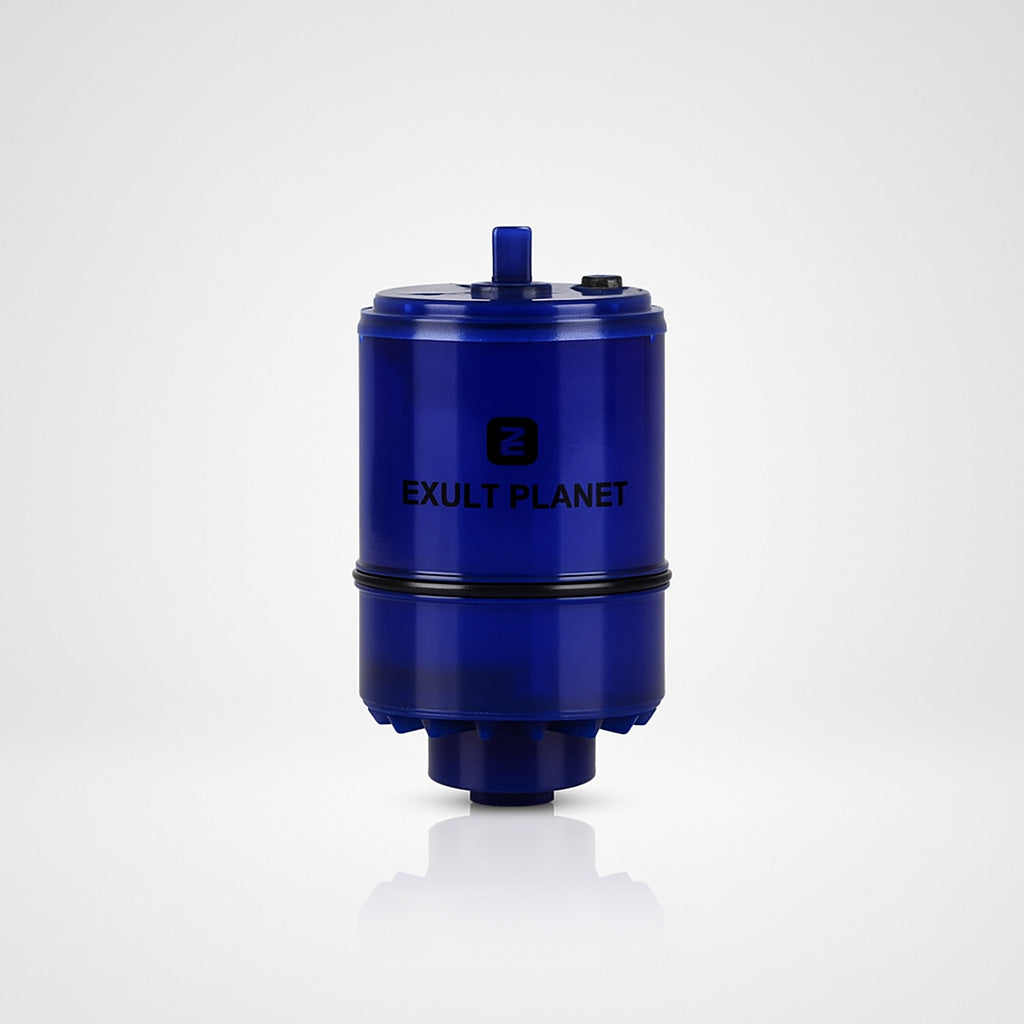 Blue Cylindrical Faucet Filter Cartridge for Enhanced Water Quality