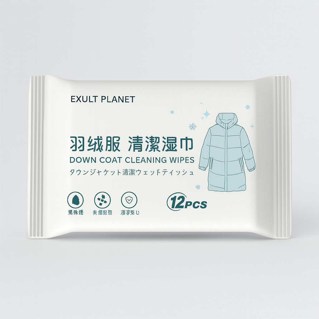 Eco-Friendly Down Coat Cleaning Wipes - Biodegradable and Plastic-Free
