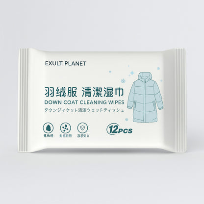 Eco-Friendly Down Coat Cleaning Wipes - Biodegradable and Plastic-Free