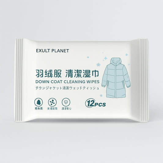 Eco-Friendly Down Coat Cleaning Wipes - Biodegradable and Plastic-Free