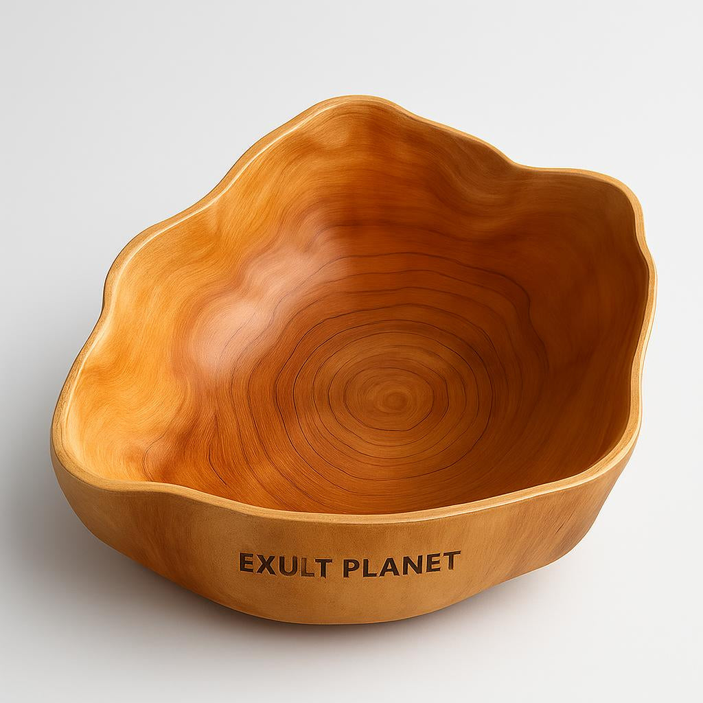 Eco-Friendly Wooden Tea Tray and Fruit Plate Set for Living Room