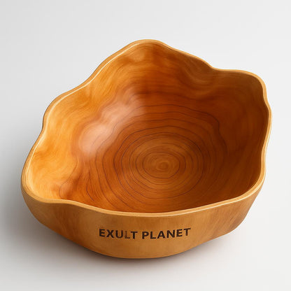 Eco-Friendly Wooden Tea Tray and Fruit Plate Set for Living Room