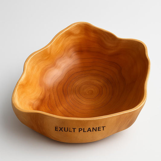 Eco-Friendly Wooden Tea Tray and Fruit Plate Set for Living Room