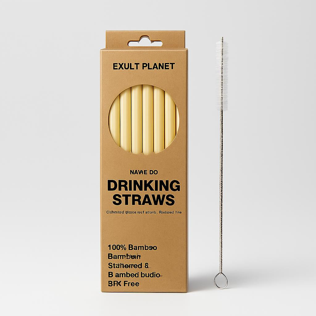 Eco-Friendly Bamboo Drinking Straws - Sustainable & Reusable