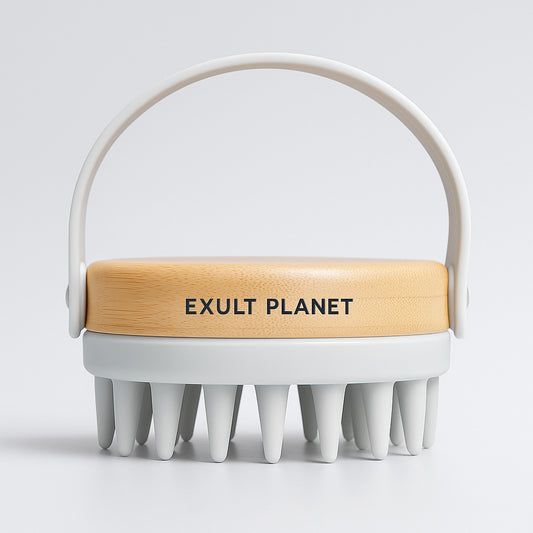 Eco-Friendly Bamboo Scalp Massager Brush for Relaxation and Wellness