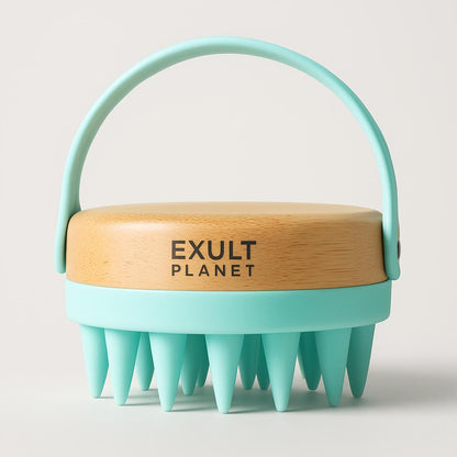 Eco-Friendly Bamboo Scalp Massager Brush for Relaxation and Wellness
