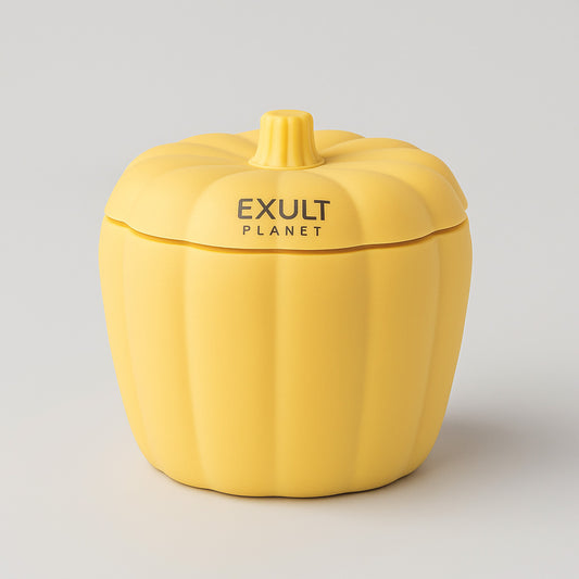 Eco-Friendly Pumpkin-Shaped Yellow Silicone Ice Bucket