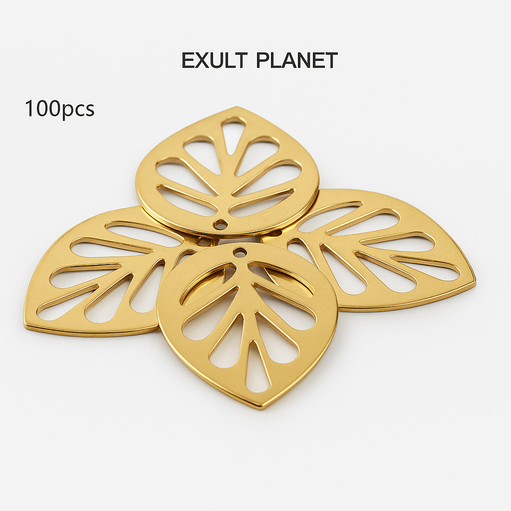 Eco-Friendly Brass Leaf Charms for Sustainable Home Décor