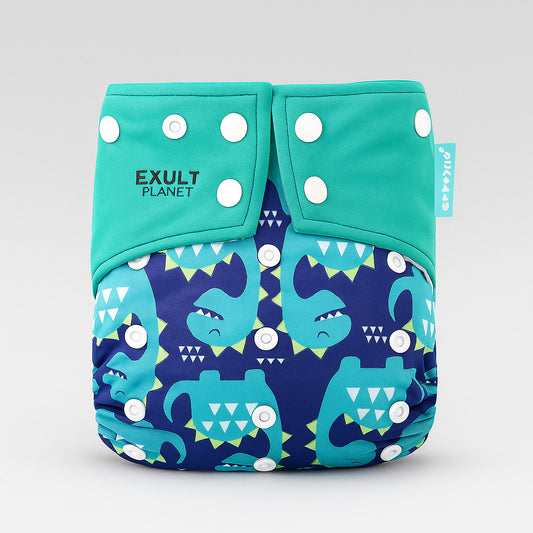 Eco-Friendly Reusable AI2 Cloth Diaper with Animal Patterns for Babies 6-15 kg