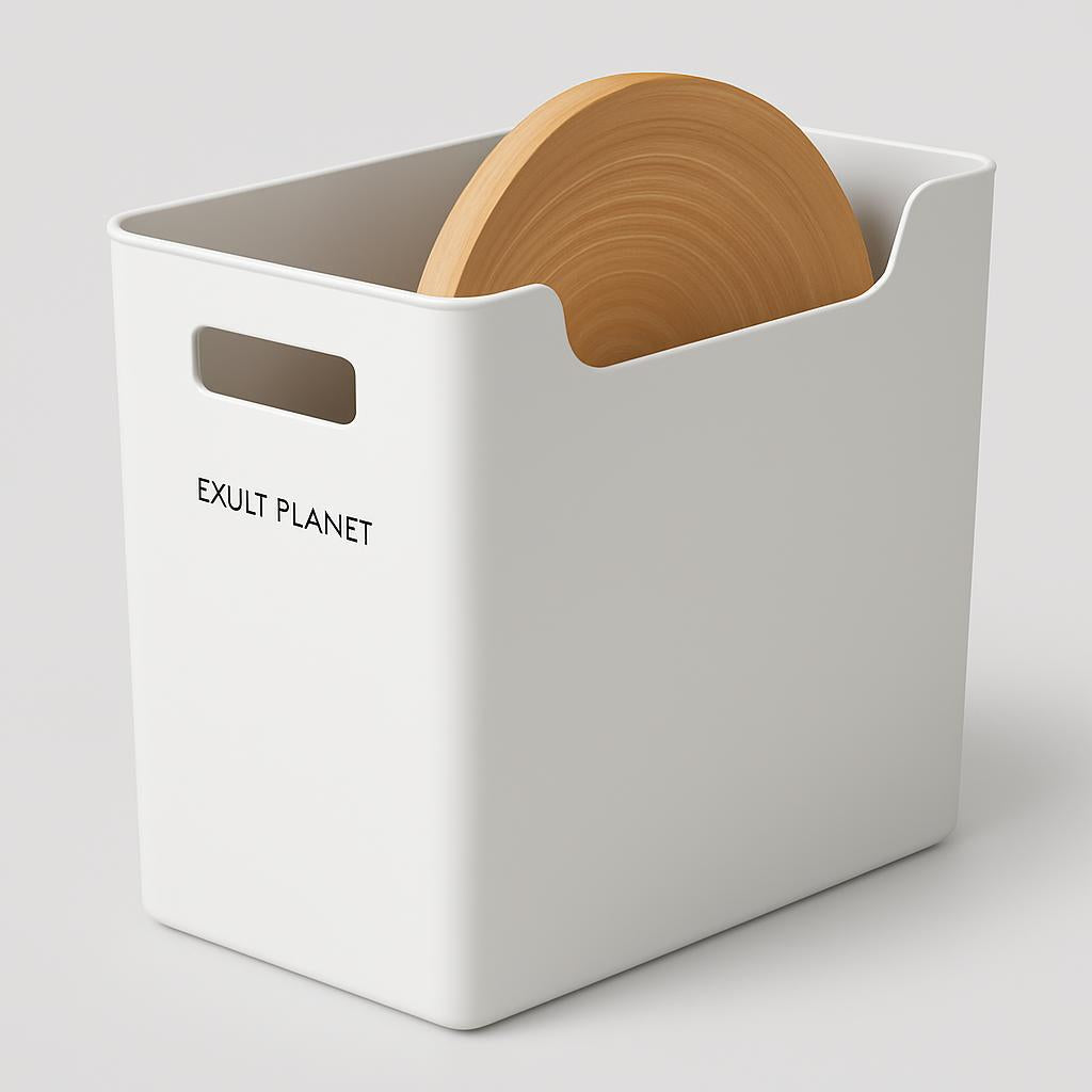 Eco-Friendly Rectangular Kitchen Organizer with Handles