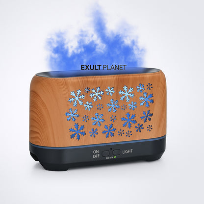 Colorful Snowflake Pattern Aromatherapy Humidifier with LED Lights