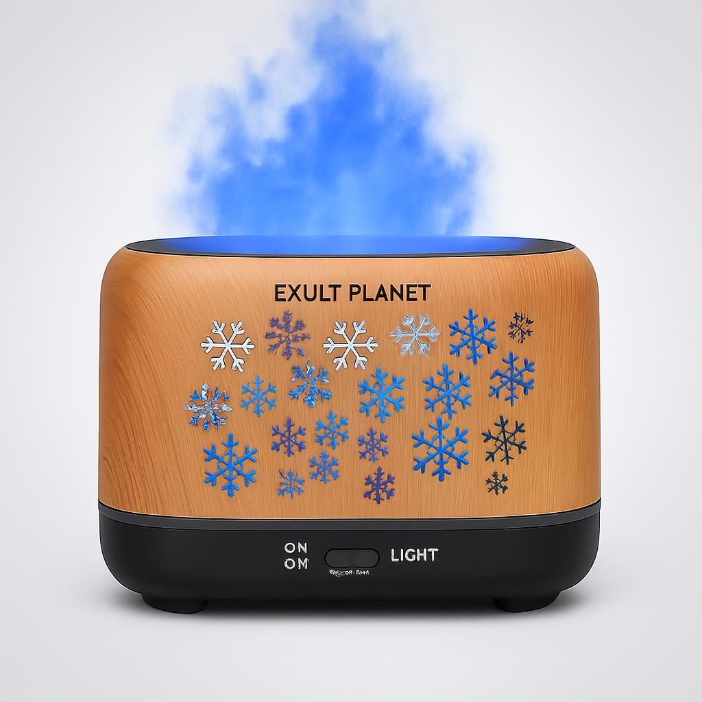 Colorful Snowflake Pattern Aromatherapy Humidifier with LED Lights