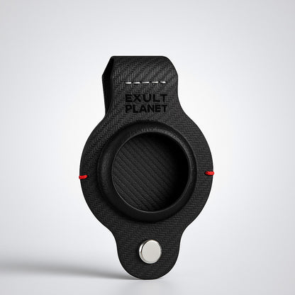 Durable Black AirTag Keychain Holder for Secure Tracking