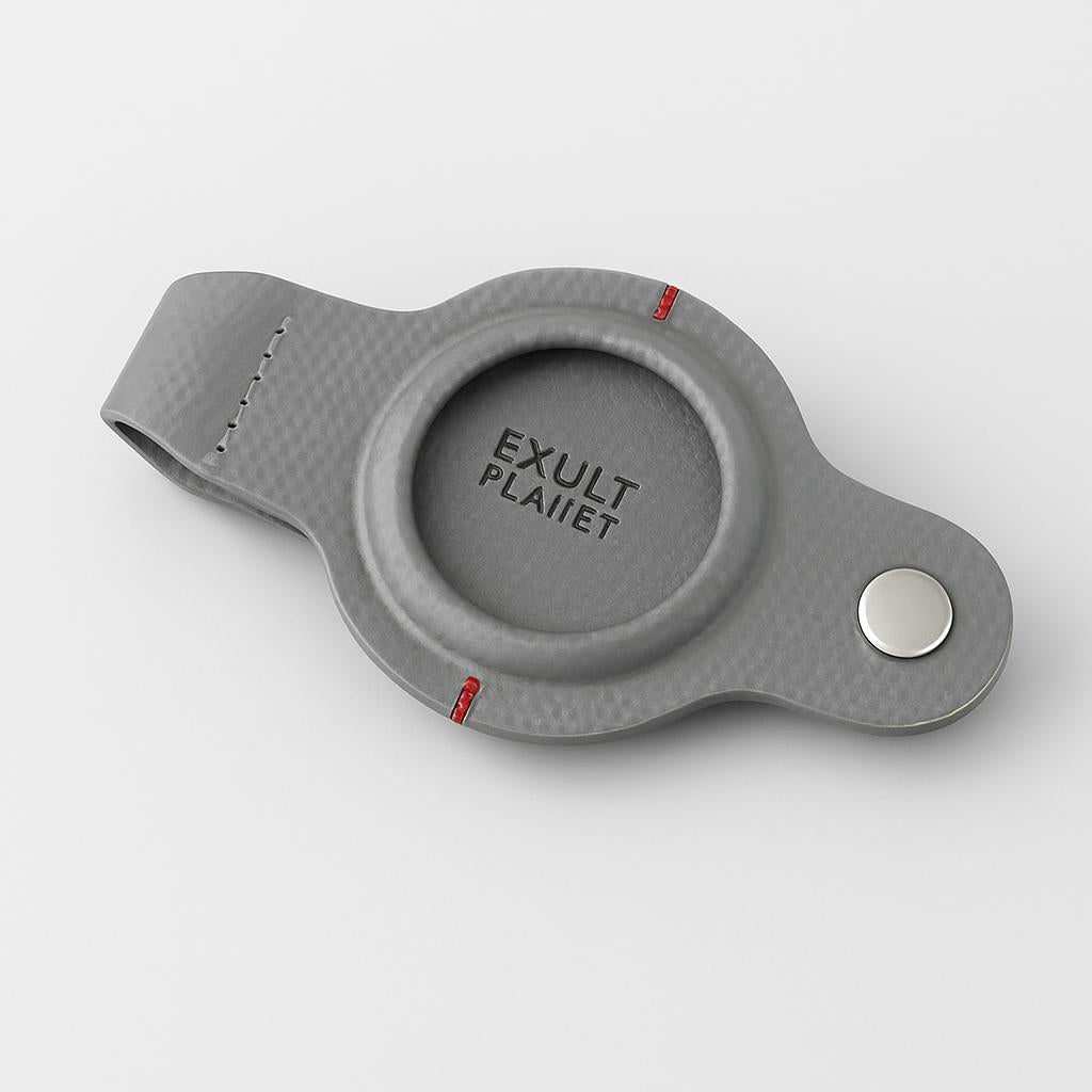 Durable Black AirTag Keychain Holder for Secure Tracking