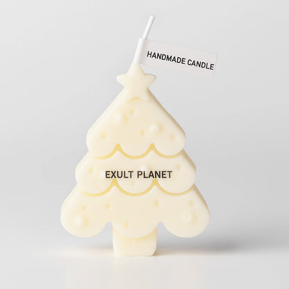 Eco-Friendly Handmade Christmas Tree Candle - Decorative & Biodegradable