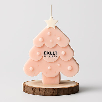 Eco-Friendly Handmade Christmas Tree Candle - Decorative & Biodegradable
