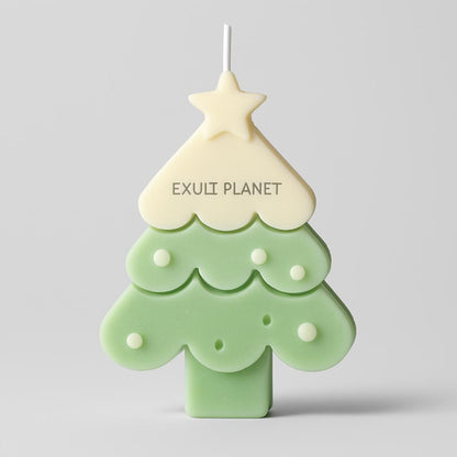 Eco-Friendly Handmade Christmas Tree Candle - Decorative & Biodegradable