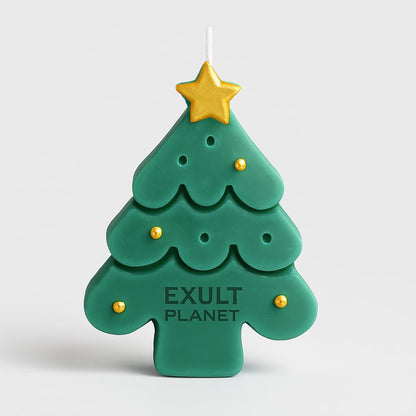 Eco-Friendly Handmade Christmas Tree Candle - Decorative & Biodegradable