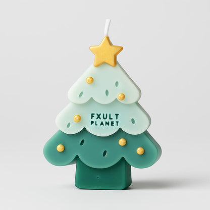 Eco-Friendly Handmade Christmas Tree Candle - Decorative & Biodegradable