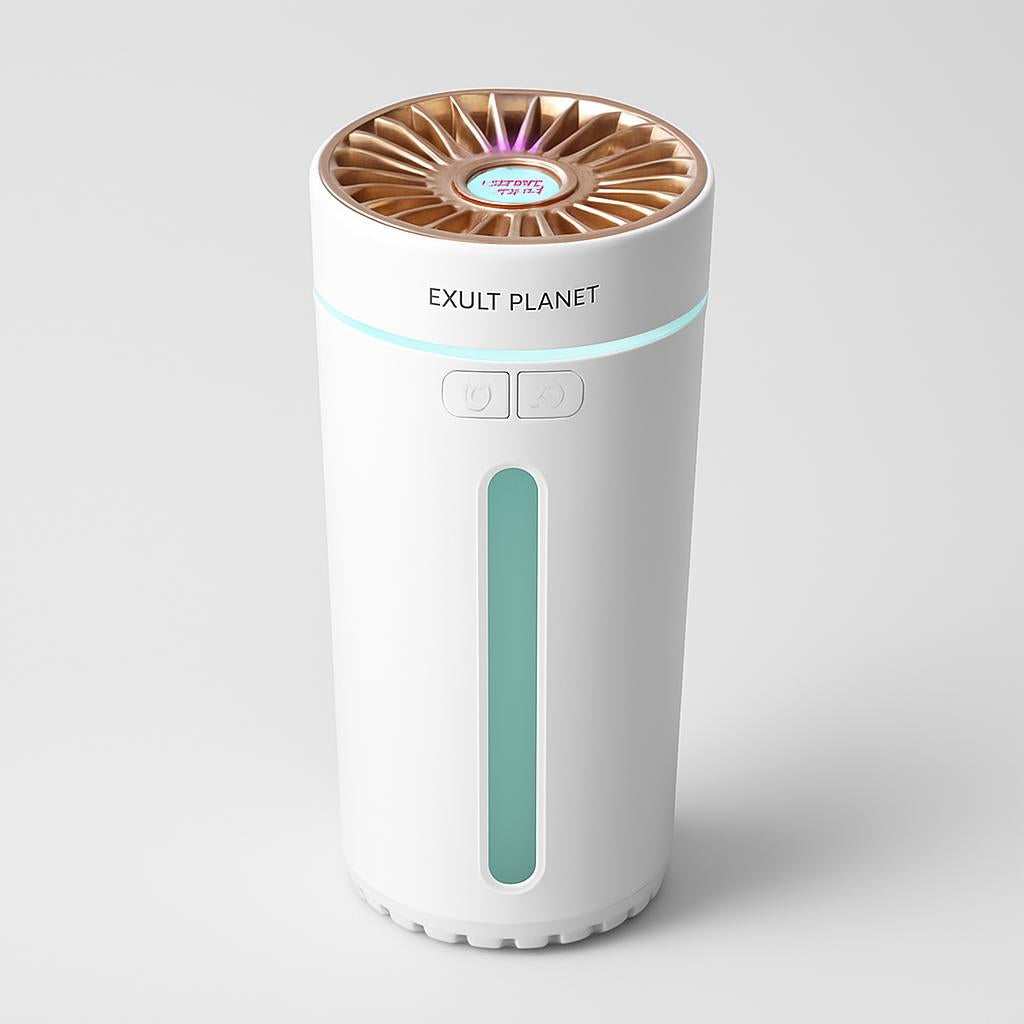 Portable Car Humidifier with Blue LED Light - Enhance Air Quality On-the-Go